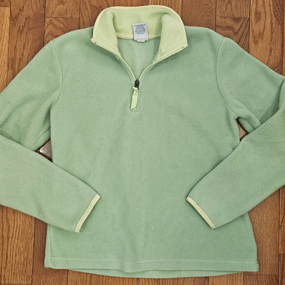 Vintage Old Navy Green Fleece Quarter Zip Size S/M